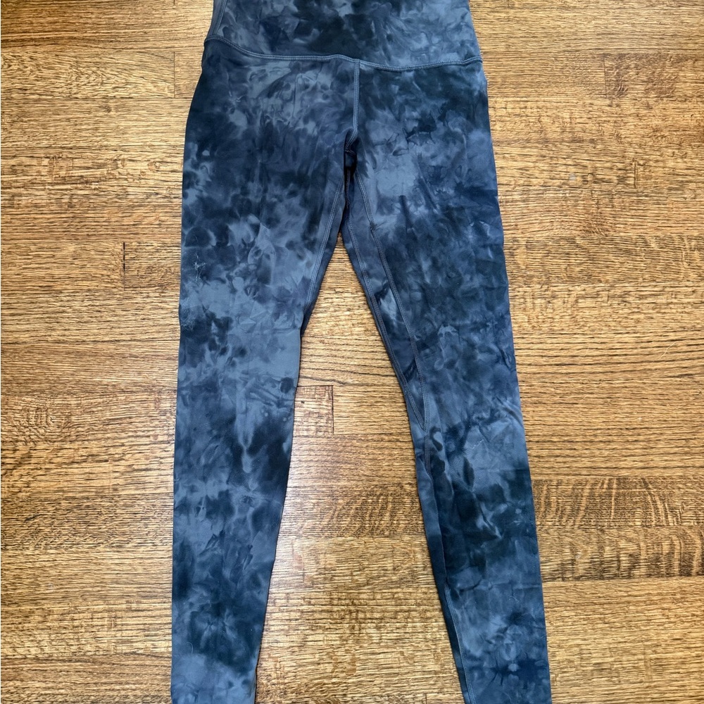 Lululemon Athletica Dark Tie-Dye Leggings